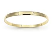 Modern 18kt yellow gold solid bangle 5.17mm image