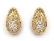 Boucheron Jaipur collection diamond earrings in 18kt yellow gold image