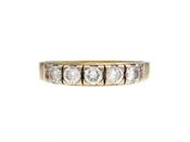 Vintage five stone diamond ring in 18kt yellow gold image