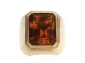 Retro Citrine Signet Ring in 18kt Yellow Gold image