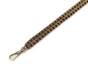 Antique fancy link muff chain in 14kt yellow gold image