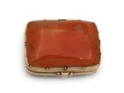 Georgian Yellow Gold Carnelian &amp; Banded Agate Vinaigrette