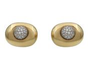 Tiffany &amp; Co. 18kt Yellow Gold Oval &amp; Diamond Bombe Clip-on Earrings image
