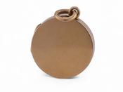 Edwardian solid 18kt yellow gold circular locket image
