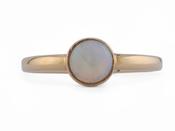 Contemporary Bezel Set Opal Solitaire In 18kt Yellow Gold image