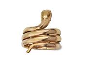 Vintage 18kt yellow gold coiled serpent scarf toggle image