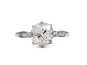 Edwardian 1.91ct cushion shape diamond solitaire engagement ring image