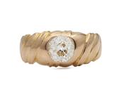 Antique 0.85ct Old Mine cut diamond solitaire ring in gold image