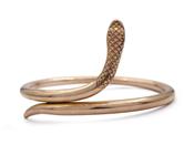 Vintage hollow serpent mid arm bangle in 9kt rose gold image