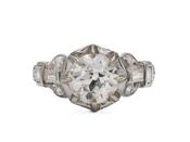 Vintage 1.84ct Old European cut diamond fancy solitaire ring image