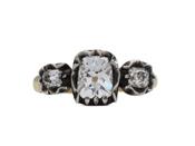 Early Victorian Old Mine cut diamond tulip engagement ring image