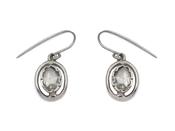 Retro rose cut diamond drop earrings in 18kt white gold image