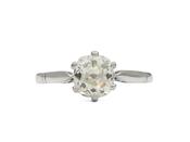 Antique Old Mine cushion cut diamond solitaire engagement ring image