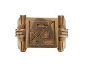 French vintage initial 'S P' signet ring in 18kt gold image