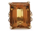Retro Monture Mellerio citrine cocktail ring in 18kt gold