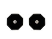 Art Deco converted diamond and onyx stud earrings