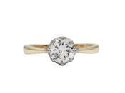 Vintage 0.57ct round brilliant cut diamond solitaire engagement ring image