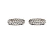 Vintage double sided diamond set hoop earrings in 18kt white gold image