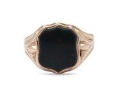 1894 bloodstone shield signet ring in 9kt yellow gold image