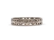1960s openwork foliate wedding ring in 18kt white gold image