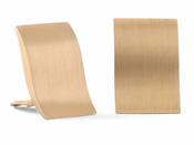 Vintage Brushed 18kt Yellow Gold Earrings By Manfred Seitner image
