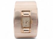 1970s Watch Bangle in 14kt Yellow Gold By Jules Jurgenson