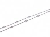 Modern Diamond Set Trace Chain In 18kt white Gold image
