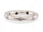 Vintage Diamond Set Eternity Band In 9kt White Gold