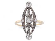 Edwardian Openwork Diamond Set Nanette In Platinum And 18kt Yellow Gold image