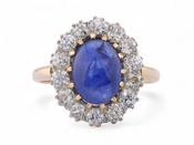 Sapphire and Diamond Cluster Ring image