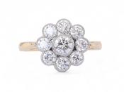 Diamond daisy cluster ring image