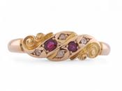 1897 Ruby And Diamond Gypsy Ring In 15kt Yellow Gold image
