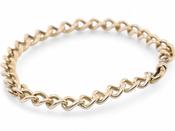 Vintage Oval Curb Chain Bracelet in Solid 9kt Yellow Gold image