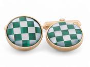 Malachite and Mother of Pearl Cufflinks image