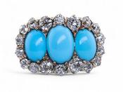 Turquoise and Diamond Ring image