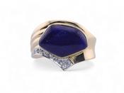 Lapis and Diamond Ring image
