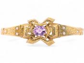 Gold Topaz and Pearl Bangle image