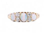 Opal and Diamond Ring image