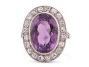 Amethyst and Diamond Cluster Ring image