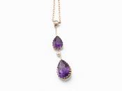 15k gold amethyst pendant image