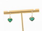 Emerald Heart Drop Earrings image
