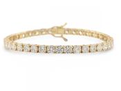 Diamond tennis bracelet in 18k yellow gold image