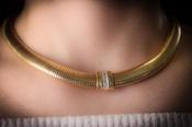 Retro Tubogas necklet set with Emerald cut diamonds image