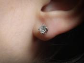 GIA Certified Diamond Stud Earrings 1.00ct D/IF image