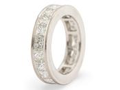 Platinum Princess Cut Diamond Full Eternity Ring 7.5ct image