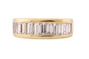 Vintage Channel Set half Eternity Band, Circa 1960 image