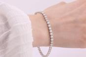 Modern 8ct diamond white gold tennis bracelet image