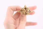 LATE GEORGIAN CITRINE CLUSTER BROOCH, CIRCA 1830 image