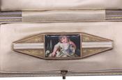 NEOCLASSICAL GOLD AND ENAMEL TOOTHPICK BOX, CIRCA 1790