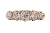 18kt Yellow Gold Five Stone Old European Cut Diamond Ring image